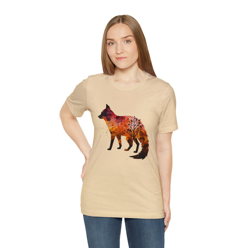 Autumn Fox Silhouette - Short Sleeve Tee